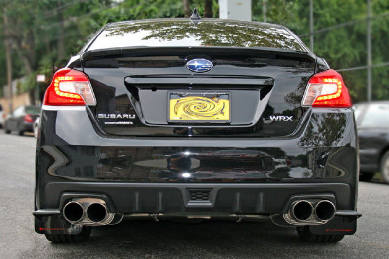 Rally Armor UR Mud Flaps - 2015-2021 Subaru WRX / WRX STI - Black/White Logo - #MF32-UR-BLK/WH-X