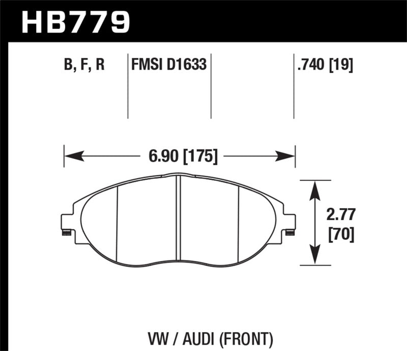 Hawk Performance HB779B.740 HPS 5.0 Street Brake Pads