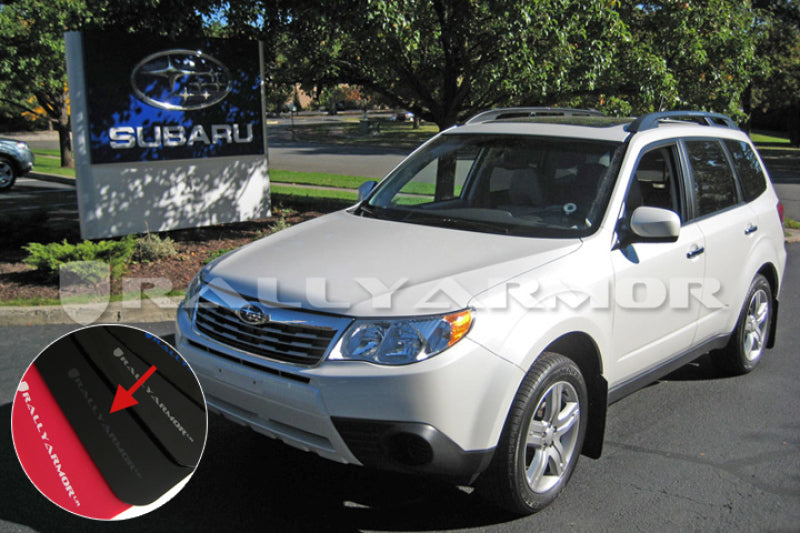 Rally Armor UR Mud Flaps - 2009-2013 Subaru Forester - Black/Grey Logo - #MF11-UR-BLK/GRY