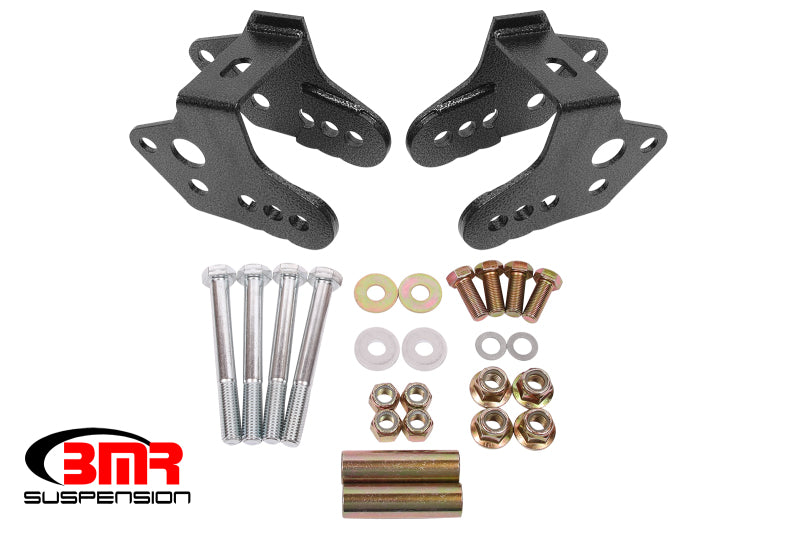 BMR 1979-2004 Ford Mustang Control Arm Relocation Bracket - Black Hammertone