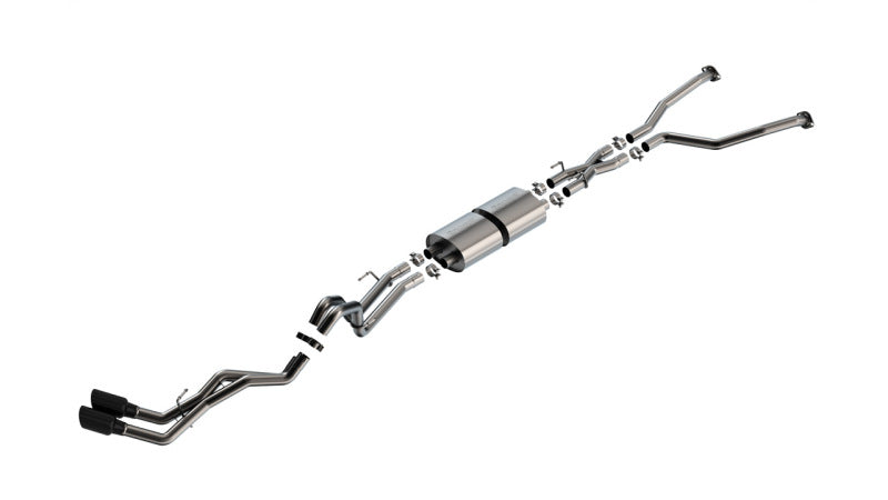 Borla 140939BC 22-24 Toyota Tundra 3.4L V6 (Inc. Hyb.) Ext. Cab/STD Bed/145.7in WB S-Type Cat-Back - Blk Chrm - #140939BC