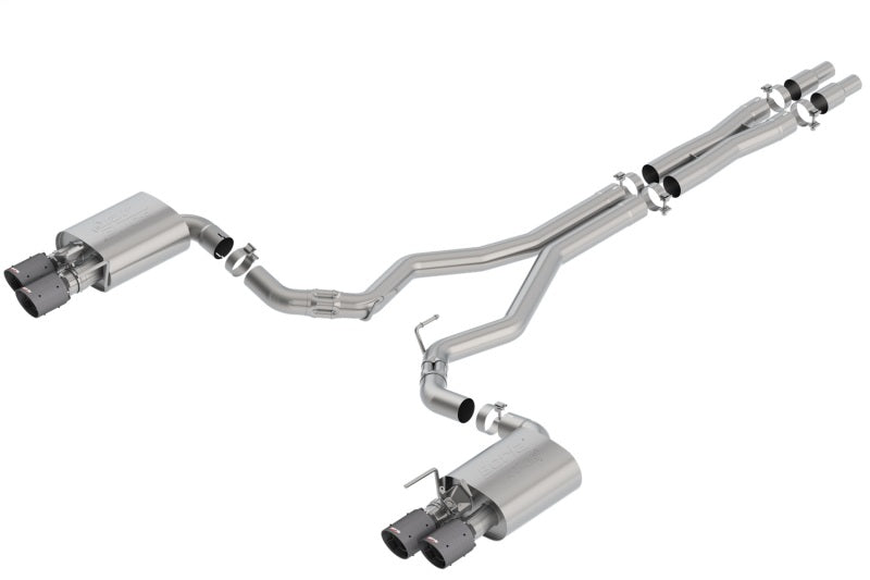 Borla 140743CFBA 2018 Ford Mustang GT 5.0L AT/MT 3in Atak Catback Exhaust w/ Valves (Carbon Fiber Black Tip) - #140743CFBA