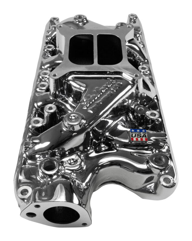 Edelbrock 2121-CP Small Block Ford Performer Intake Manifold - Chrome Plasma Finish