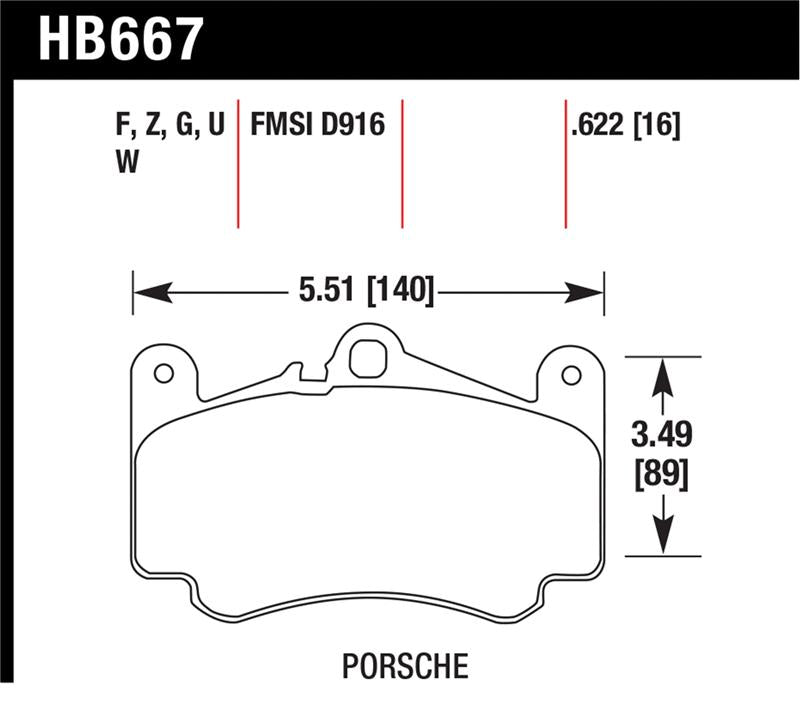 Hawk Performance HB667U.622 DTC-70 Motorsport Brake Pads