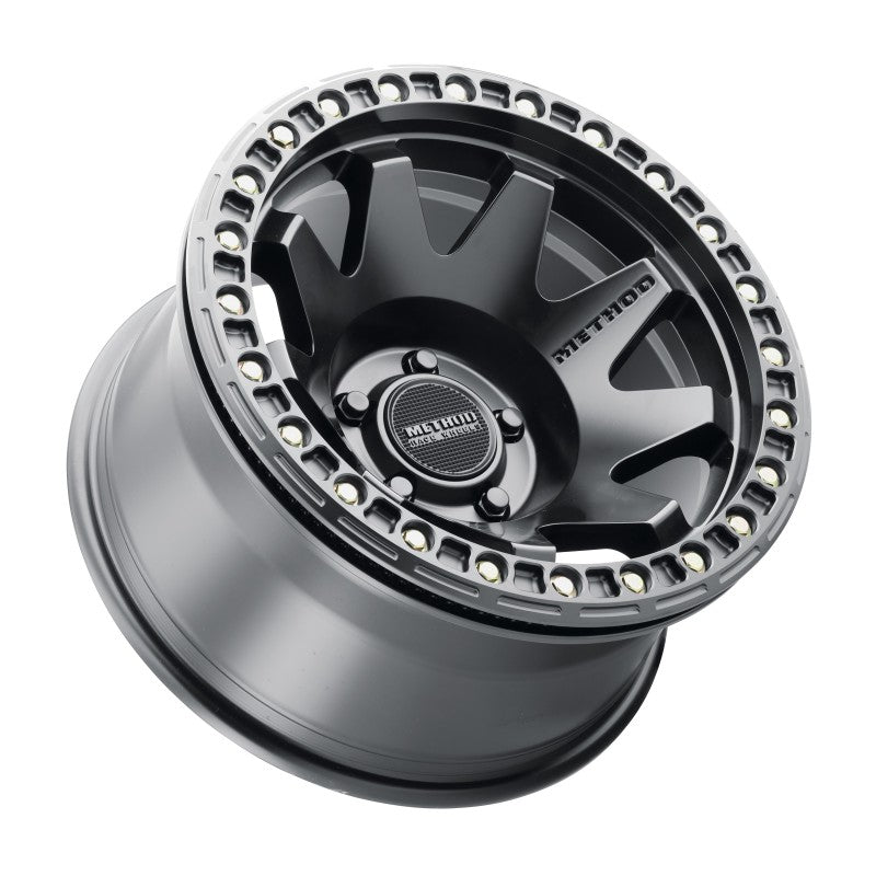 Method MR108 17x9 -44mm Offset 5x5 71.5mm CB Matte Black with BH-H24125-38 Wheel
