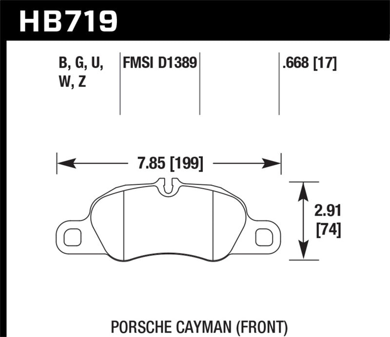 Hawk Performance HB719Z.668 Performance Ceramic Street Brake Pads