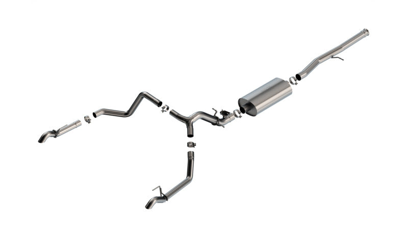 Borla 141002 2024 Chevrolet/GMC 1500 ZR2 & AT4X 6.2L V8 4WD 4DR Touring Catback Exhaust w/ Turndown Tips - #141002