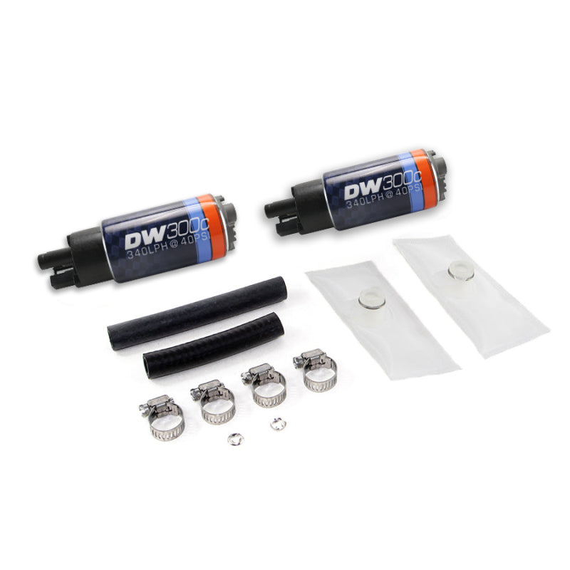 DeatschWerks 340lph DW300C Compact Fuel Pump w/ 99-04 Ford Lightning Set Up Kit (w/o Mounting Clips)