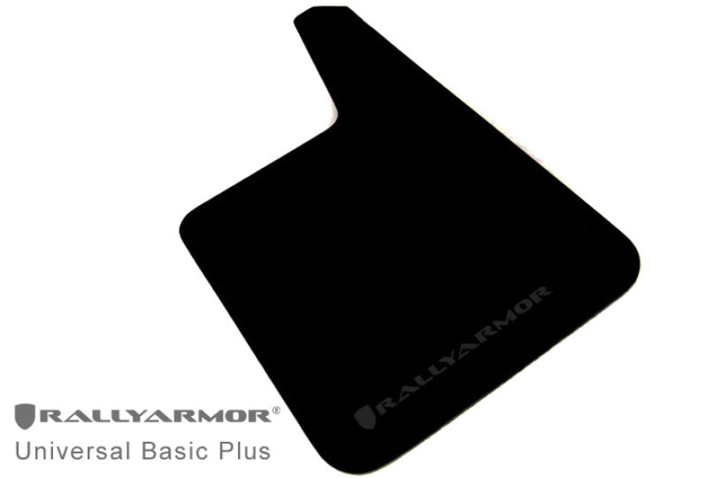 Rally Armor Basic Mud Flaps - Universal - Black/Red Logo - #MF20-BAS-RD