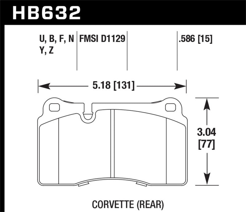 Hawk Performance HB632D.586 ER-1 Motorsport Brake Pads