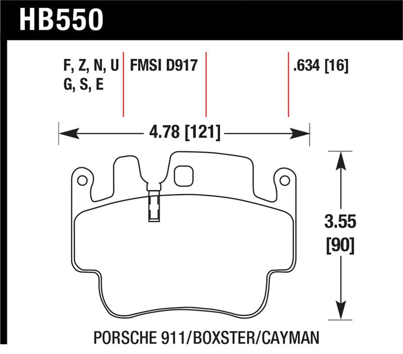 Hawk Performance HB550G.634 DTC-60 Motorsport Brake Pads
