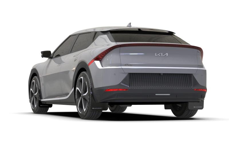 Rally Armor UR Mud Flaps - 2022-2024 Kia EV6 - Black/Red Logo - #MF91-UR-BLK-RD
