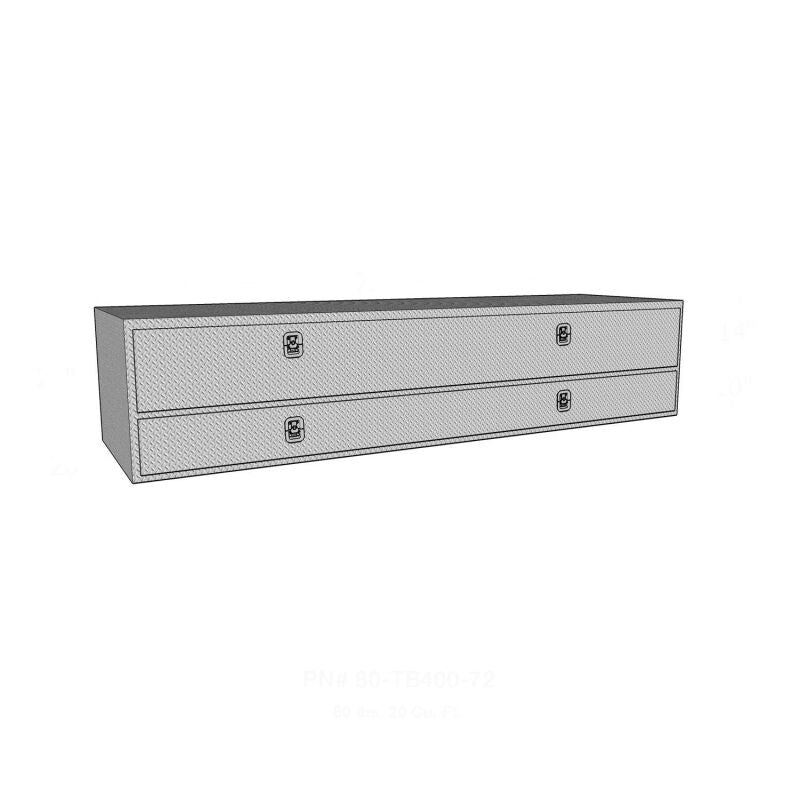 Westin 80-TB400-72 Brute High Capacity 72in Stake Bed Contractor TopSider with Doors Aluminum