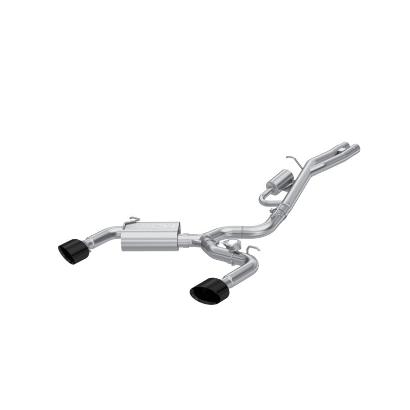 MBRP S46103BC 17-20 Audi RS3 2.5T T304 SS 3in Cat-Back Dual Split Rear w/ Oval Black Chrome Tips - #S46103BC