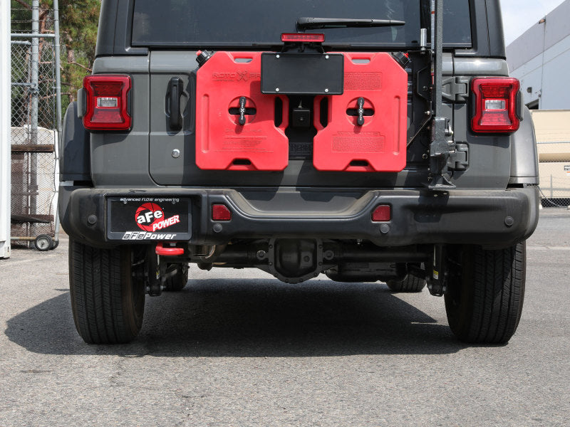 aFe MACH Force-Xp Axle-Back Exhaust System w/No Tip 18-20 Jeep Wrangler L4-2.0T / V6-3.6L - #49-48070-1