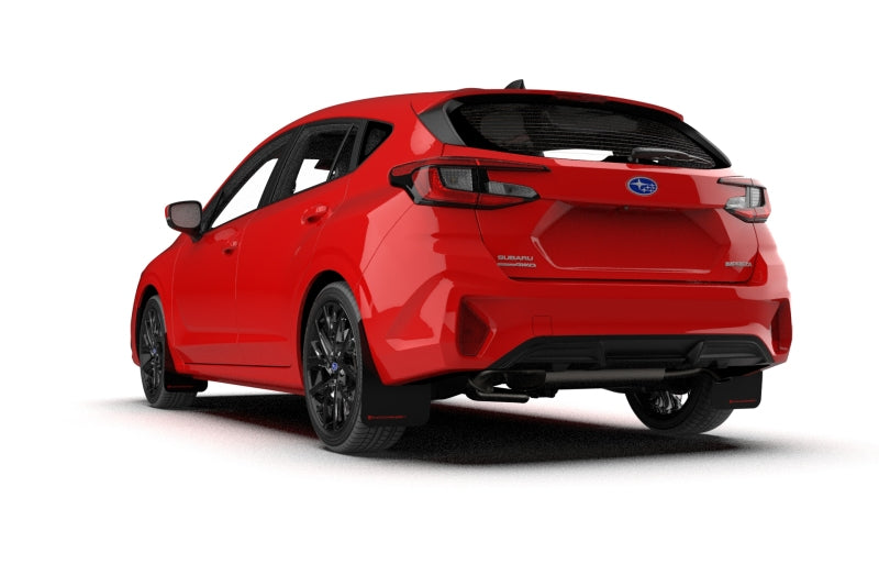 Rally Armor UR Mud Flaps - 2024-2026 Subaru Impreza - Red/White Logo - #MF105-UR-RD-WH