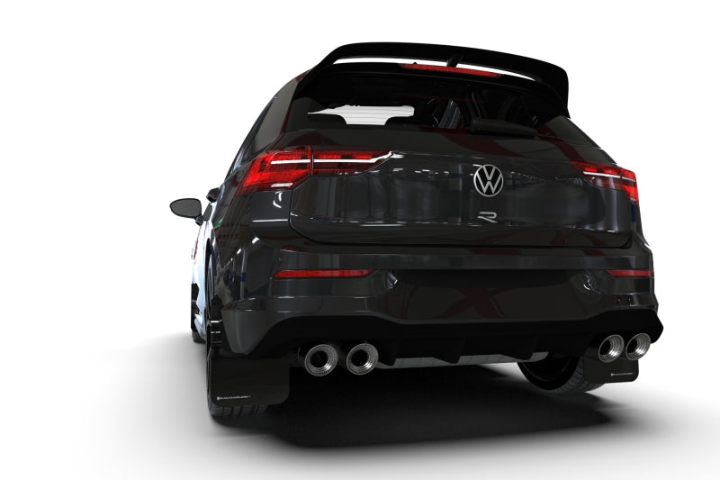 Rally Armor UR Mud Flaps - 2022-2025 Volkswagen GTI / Golf R - Black/Red Logo - #MF80-UR-BLK/RD