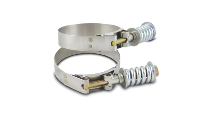 Vibrant SS T-Bolt Clamps Pack of 2 Size Range: 2.25in to 2.55in O.D.