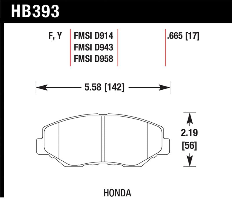 Hawk Performance HB393C.665 HPX Motorsport Brake Pads