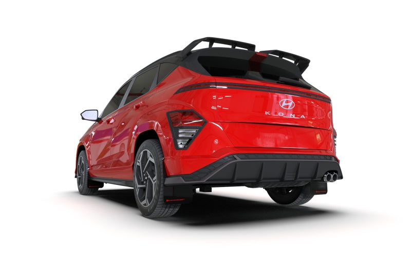 Rally Armor UR Mud Flaps - 2024-2025 Hyundai Kona - Black/Grey Logo - #MF103-UR-BLK-GRY