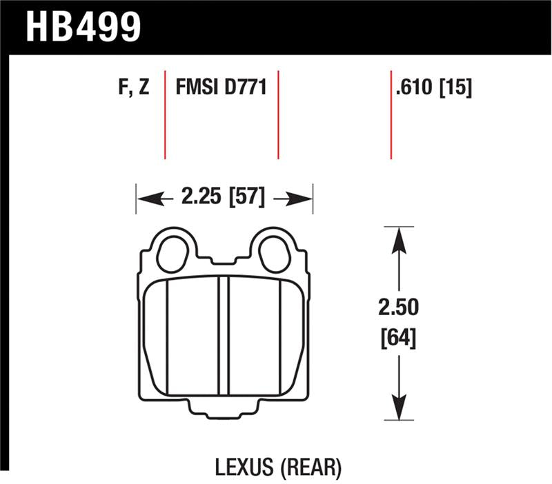 Hawk Performance HB499F.610 HPS Performance Street Brake Pads