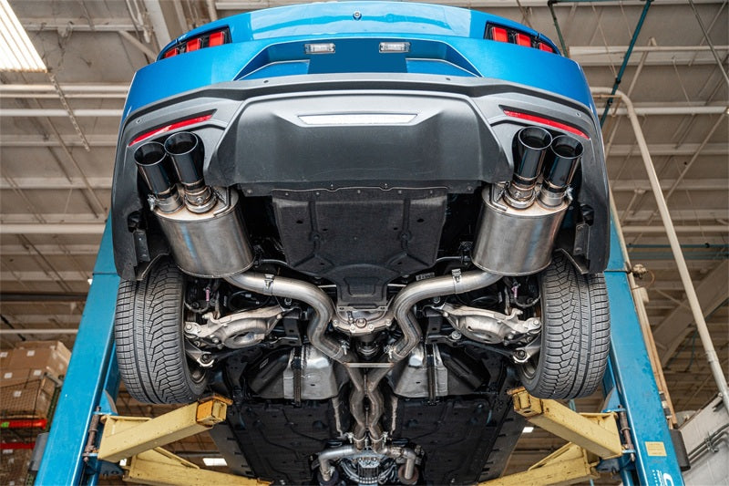 Corsa 2024-2026 Ford Mustang V8 5.0L 3in Axle-Back Exhaust System w/ Twin 4in Black Straight Tips