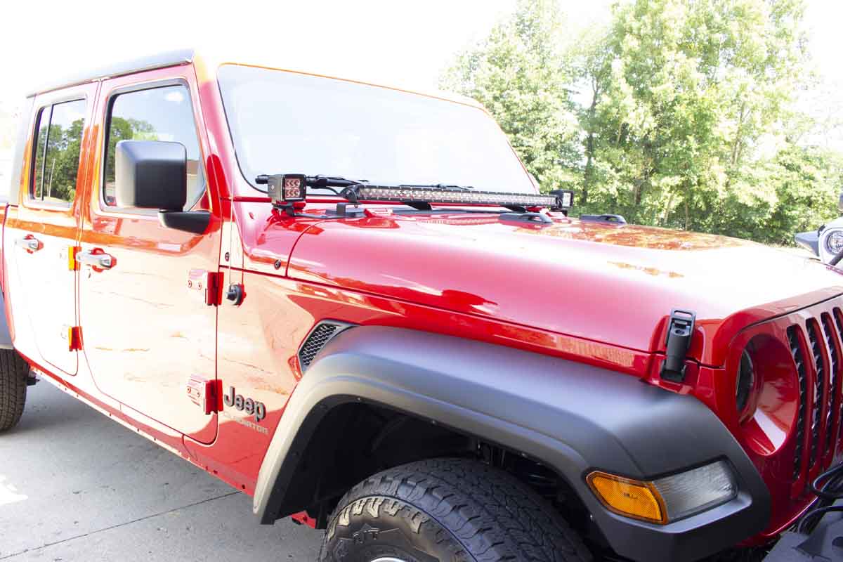 Kentrol 80715 Mechanical Hood Catch Kit for 2018-2026 Jeep Wrangler JL Gladiator - Textured Black