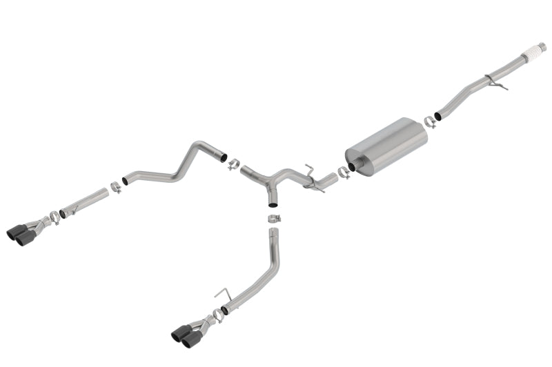 Borla 140768BC 2019 Chevy Silverado 1500 5.3L V8 CC SB 147.4in WB Touring Cat-Back w/ Quad BC Round Tips - #140768BC