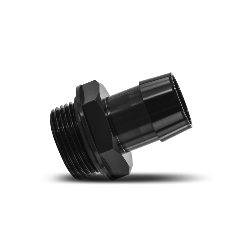 Mishimoto -16ORB to 1in. Hose Barb Aluminum Fitting - Black - #MMFT-16ORB-1BK