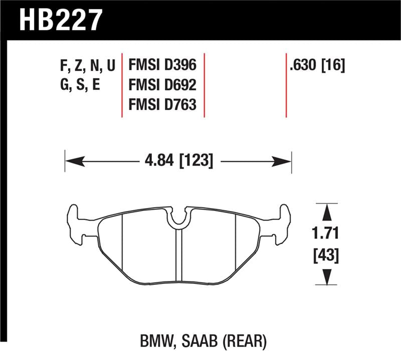 Hawk Performance HB227B.630 HPS 5.0 Street Brake Pads
