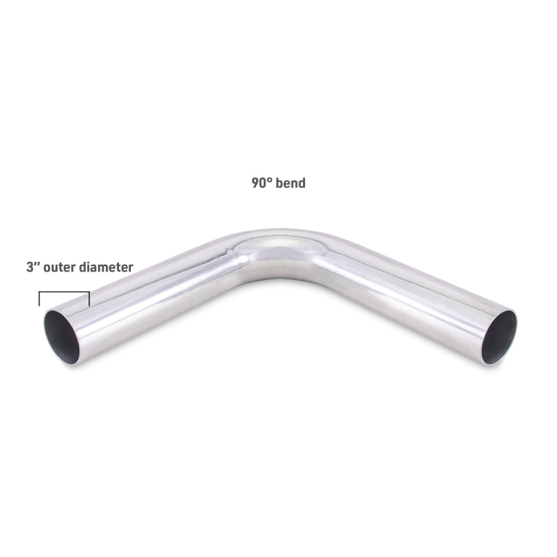 Mishimoto Universal Aluminum Intercooler Tubing 3in. OD - 90 Degree Bend - #MMICP-AL-39