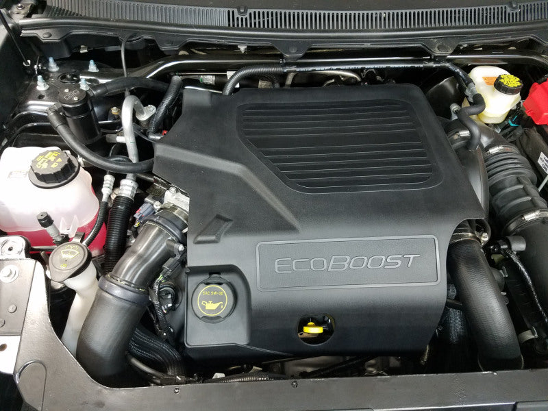 J&L 10-19 Ford Flex EcoBoost V6 Passenger Side Oil Separator 3.0 - Black Anodized - #3035P-B