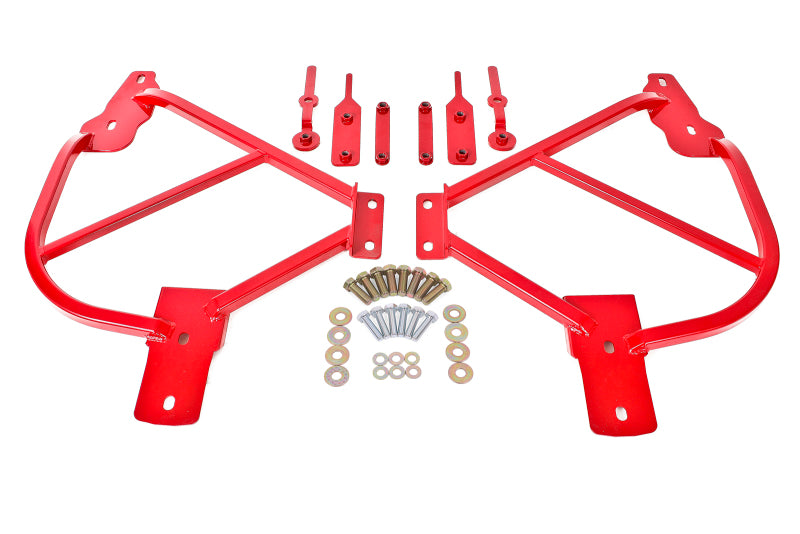 BMR 2010-2015 5th Gen Camaro Bolt-On Subframe Connectors - Red