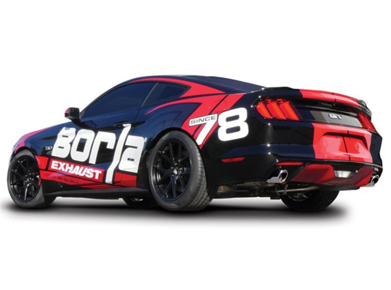 Borla 140591 Atak S Cat-Back 15-17 Ford Mustang GT 5.0L V8 MT/AT 2.5in pipe 4in tip - #140591