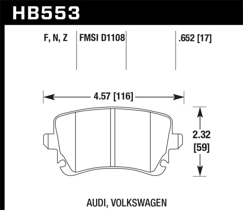 Hawk Performance HB553B.652 HPS 5.0 Street Brake Pads