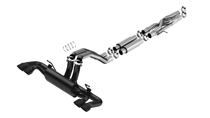 Borla 140893CB 21-22 Jeep Wrangler Rubicon 392 6.4L V8 AT 4WD 4DR ATAK Cat-Back Exhaust - Coated Black - #140893CB