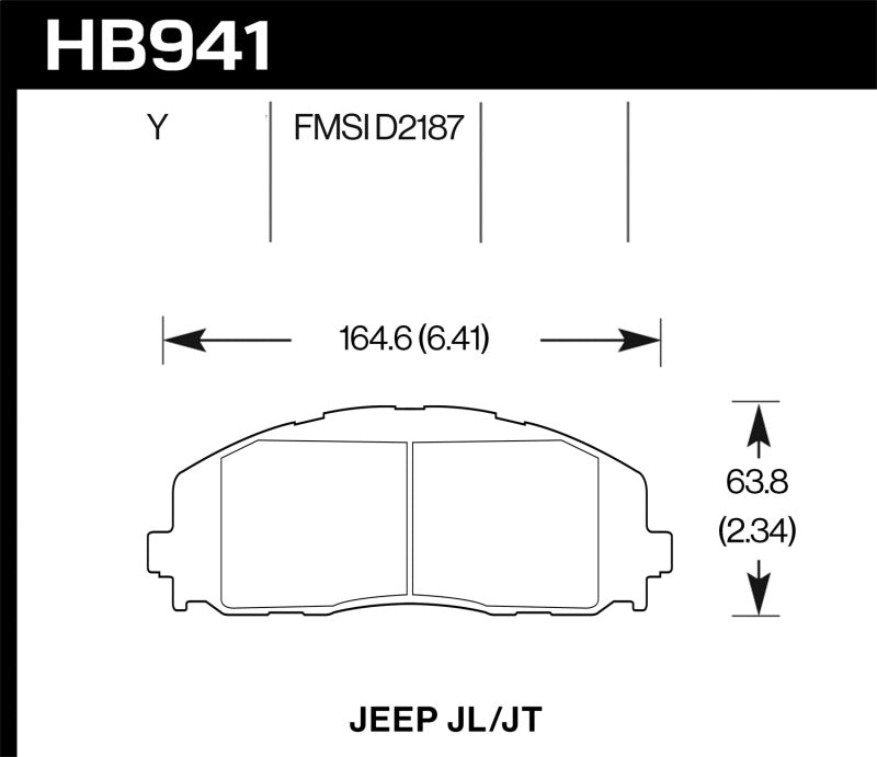 Hawk Performance HB941Y.712 LTS Light Truck and SUV Street Brake Pads