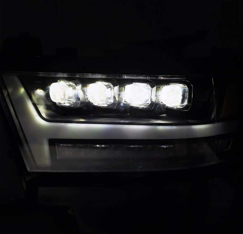 AlphaRex 880517 19-20 Ram 1500 HD NOVA LED Projector Headlights Plank Style Chrome with Activation Light/Sequential Signal/DRL