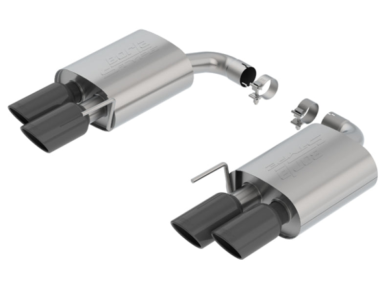 Borla 11953BC 18-19 Ford Mustang GT 5.0L 2.5in S-Type Exhaust w/o Valves (Rear Section Only) - Black Chrome - #11953BC
