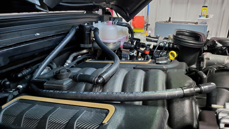 J&L 2021-2025 Jeep Wrangler 392 Oil Separator 3.0 Passenger Side - Black Anodized - #3072P-B