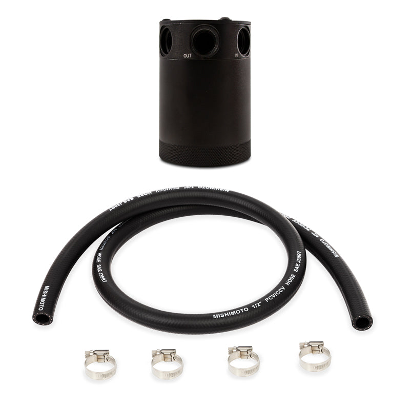 Mishimoto Compact Baffled Oil Catch Can - 3-Port - #MMBCC-CBTHR-BK