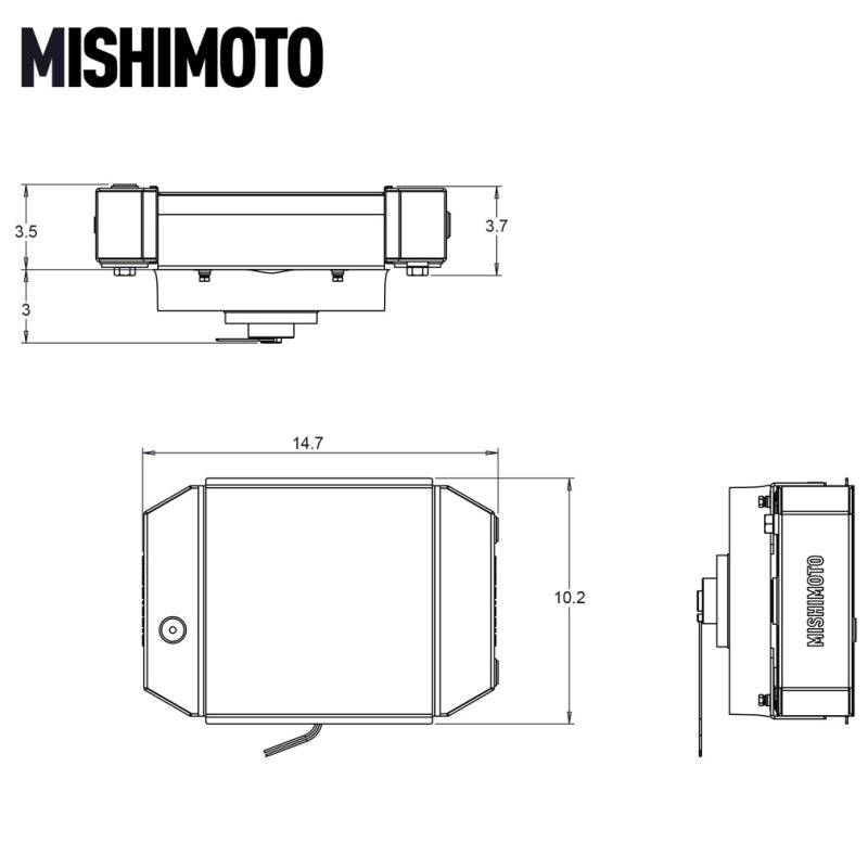 Mishimoto Universal Drag Race Performance Aluminum Radiator - Natural - #MMRAD-UNI-DRGN
