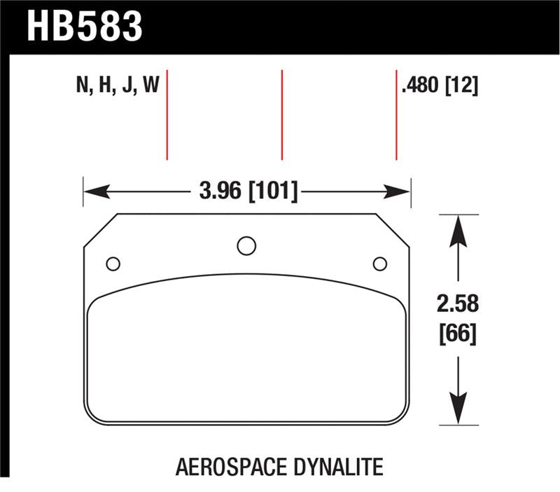Hawk Performance HB583J.480 DR-97 Motorsport Brake Pads
