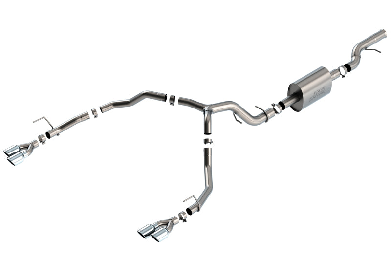 Borla 140859 21-22 Chevrolet Tahoe 6.2L V8 2/4WD 4DR Brushed T-304 Stainless Steel S-Type Cat-Back Exhaust - #140859
