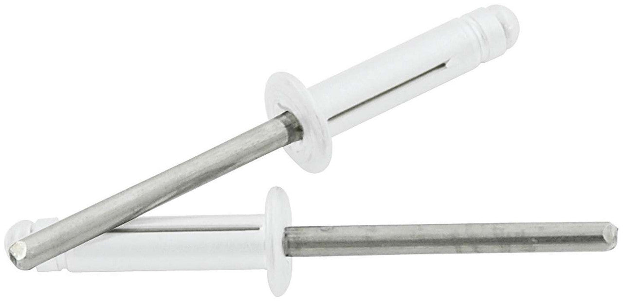 Allstar Performance Medium Head Rivet 250Pk Silver Flange Type St Mandrel ALL18185