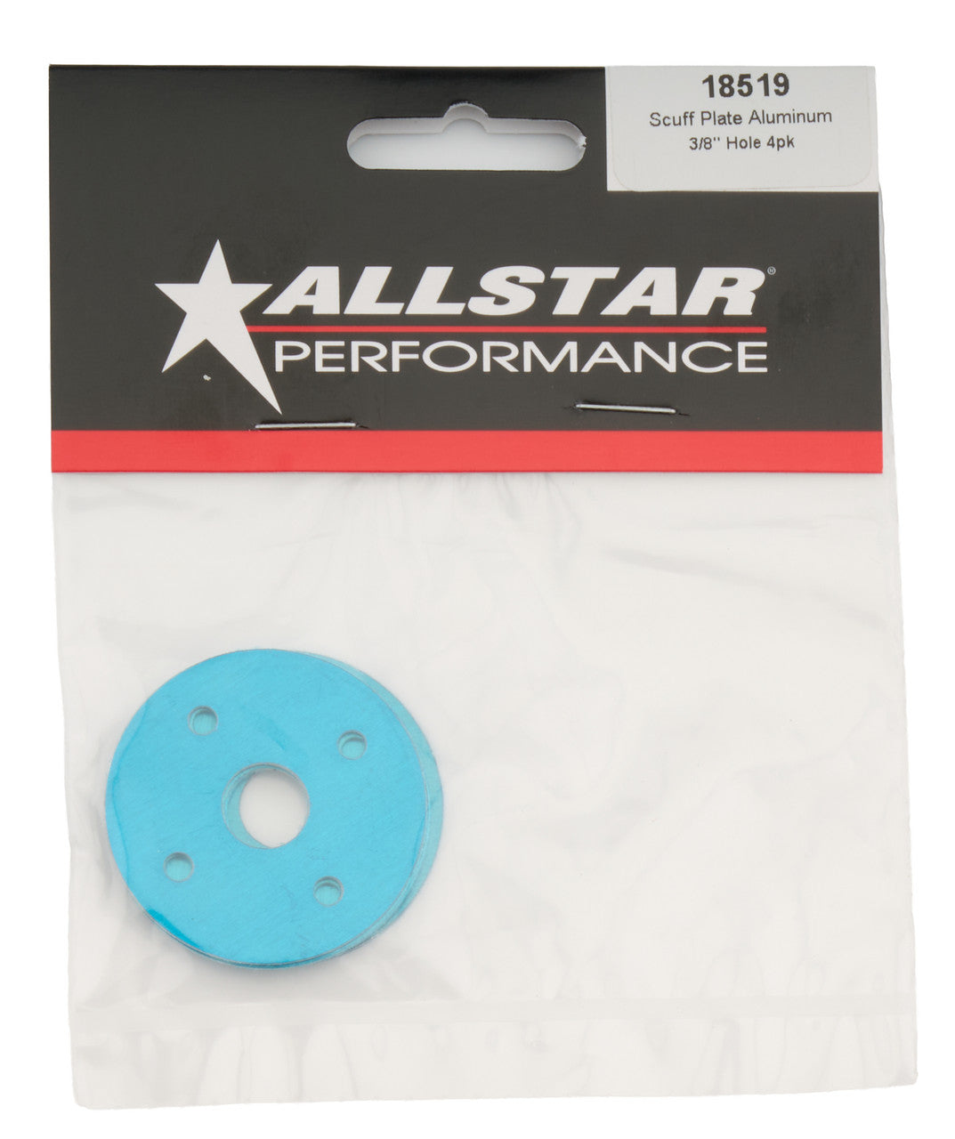 Allstar Performance Scuff Plate Alum 3/8in Hole 50pk ALL18519-50