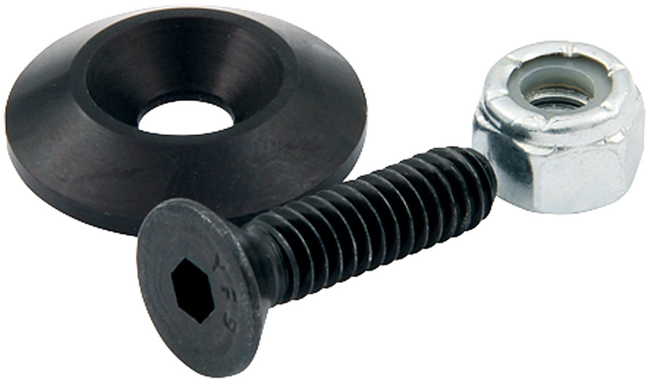 Allstar Performance Countersunk Bolts 1/4in w/1.25in Washer Black 50pk ALL18635-50
