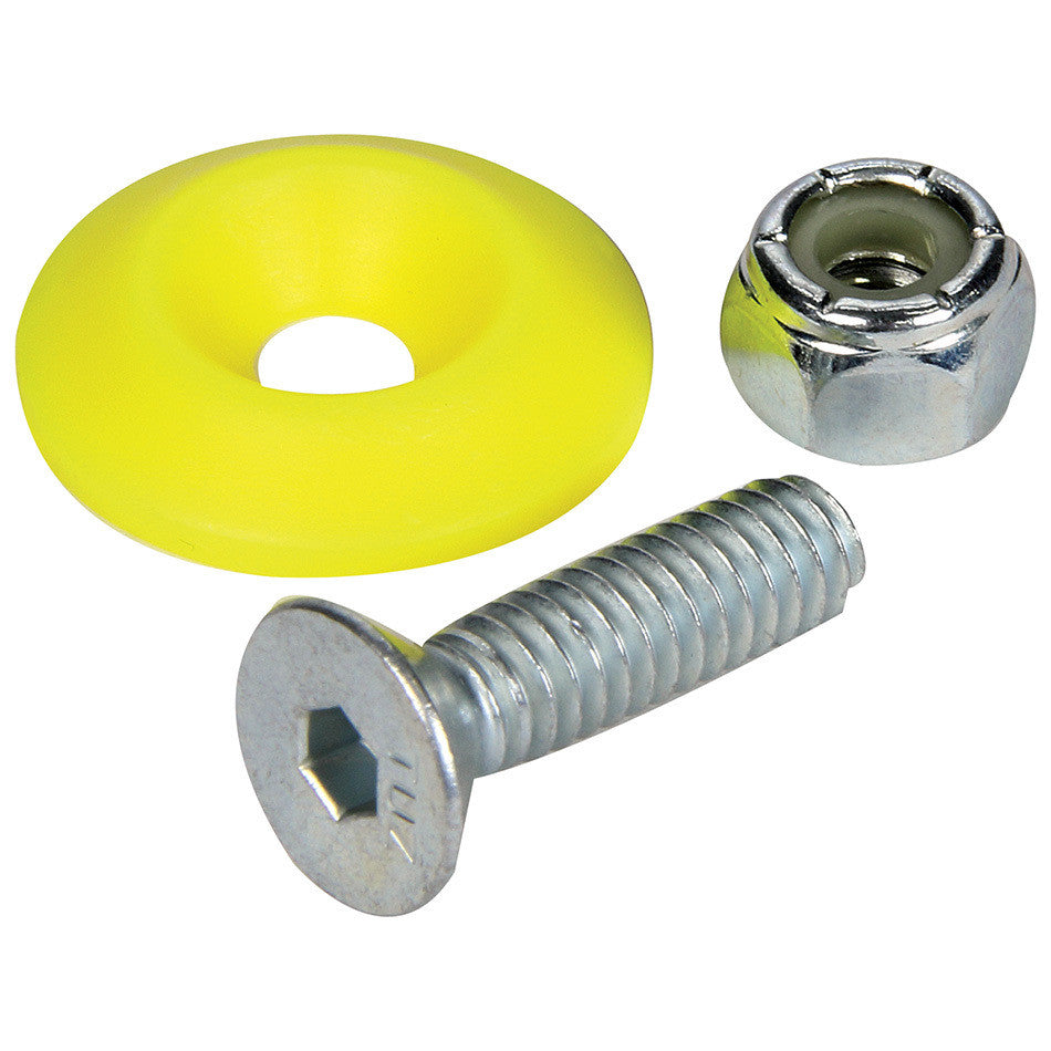 Allstar Performance Countersunk Bolt Kit Fluorescent Yellow 10pk ALL18688