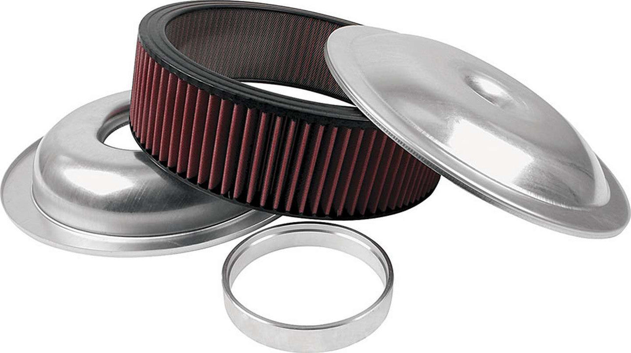 Allstar Performance Lightweight 14in Air Cleaner Kit Plain 5in Washable Element ALL25924