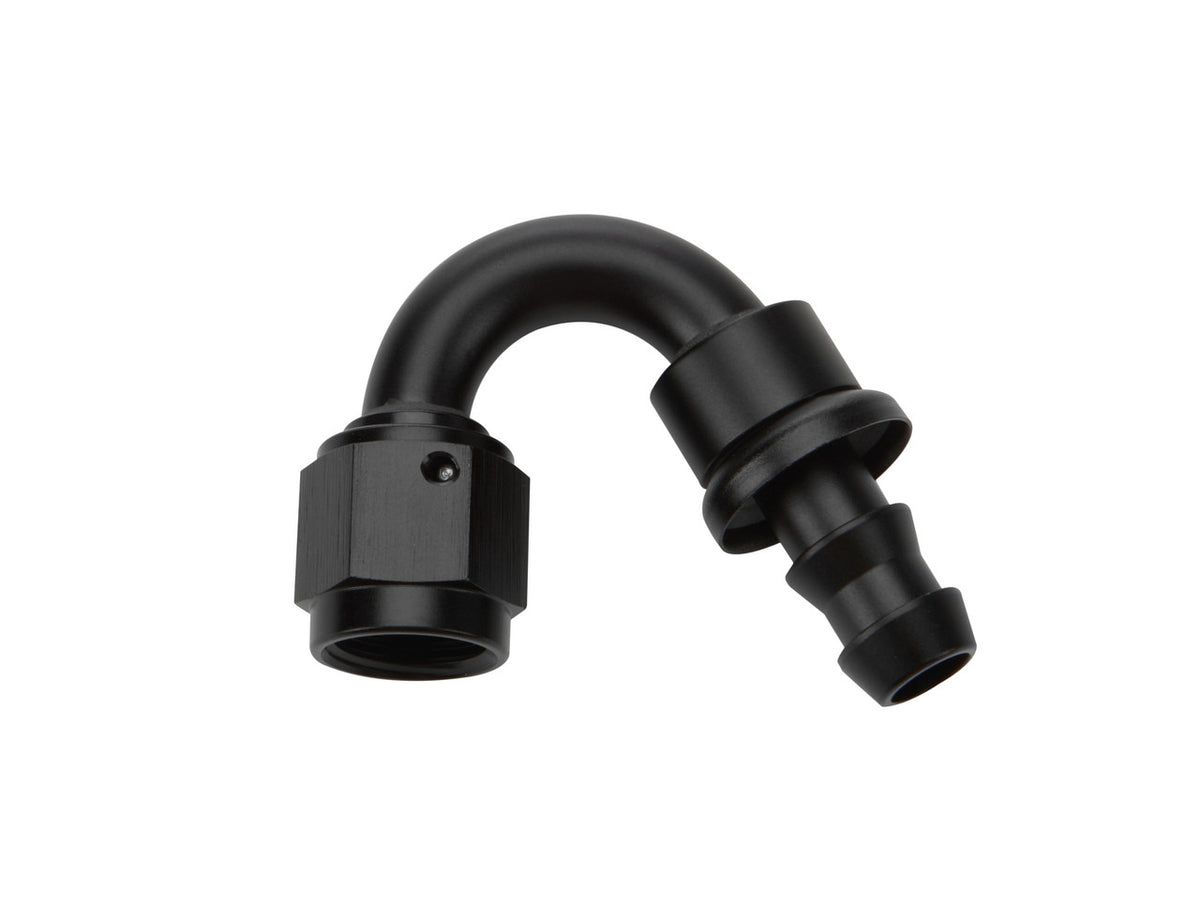 Allstar Performance Pushlock Hose End Black 150 Deg Elbow -6 ALL49472